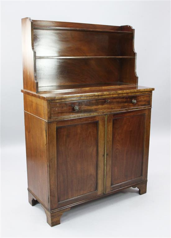 A Regency mahogany chiffonier, W.3ft 1in. D.1ft 5in. H.4ft 8in.